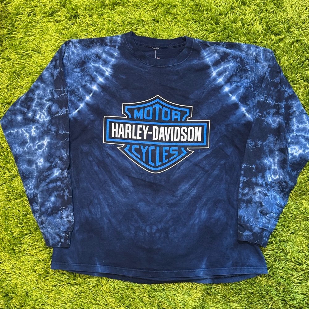 Vintage‎ 2001 Harley Davidson Blue Logo long sleeve